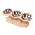 thumbnail image 4 of Cuenco elevado inclinado para gatos, plato de agua y comida para mascotas, antideslizante, con soporte de madera, cuenco elevado para perros pequeños,, 4 of 9