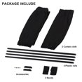 thumbnail image 3 of ALLTIMES 2PCS Car Window Sun Shade Curtains, Black Cotton, with 4 ABS Tracks 2 Tiebacks, Side Window Visor Mesh Cover Protection Universal, 3 of 10