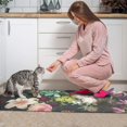 thumbnail image 3 of Pioneer Flower Floral Print Pattern Kitchen Rugs Sets Of 2,Anti Fatigue Kitchen Mat Rugs Non Slip Washable,Decorative Kitchen Floor Mats for Kitchen,Sink,Laundry,17"x30"+17"x47", 3 of 7
