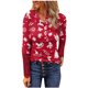 thumbnail image 4 of Pntutb Mujeres Bottons Crop Workout Navidad Impresión Encaje Costura Manga larga Sexy tops Pntutb Pntutb-4928, 4 of 6