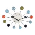 thumbnail image 3 of Simple Colorful Ball Modern Clock Art Simulation Sport Decorative Candy Wall Clock Mixed Color Metal + Solid Wood Ball, 3 of 5