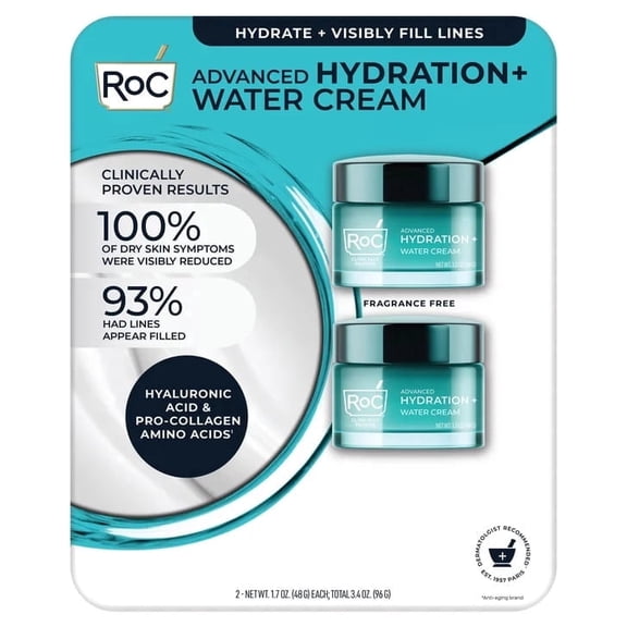 ROC Hydrate   Plump Water Cream, 1.7 oz, 2-pack
