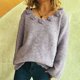thumbnail image 5 of Ailaofu Womens Wool Blend Embroidery Floral Oversized Fit Sweater Trendy 2025, 5 of 6
