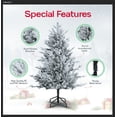 thumbnail image 4 of 7.5ft Frosted Christmas Tree with Lights, Christmas Tree Prelit with 3266 Branch Tips, 650 Warm Lights and Metal Stand by Homestock, 4 of 9