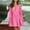 Pink, variant on AOOCHASLIY Ladies Dress Fashion Women's Winter V-Neck Solid Long Sleeve Button Long Casual Dress