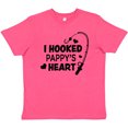 thumbnail image 3 of Inktastic I Hooked Pappy's Heart with Fishing Rod Youth T-Shirt, 3 of 5