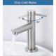 thumbnail image 2 of Chrome Cold Water Tap With Flexible Connection, Washbasin Mixer Tap Bathroom, 2 of 2