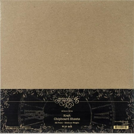 UPC: 0850000400399 | Graphic 45 Staples Chipboard 12 X12 10/Pkg-Kraft
