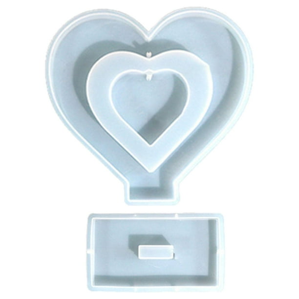 Modelo de Marco de Fotos en Forma de Corazón, Modelo de Resina de Corazón, Regalos, Manualidades de Mesa, Modelo de Marco de Fotos único para Navidad, Macarena Fundición de resina de silicona