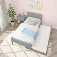 thumbnail image 6 of Max & Lily Twin Bed with Trundle, Classic Solid Wood Platform Bed with Panel Headboard, 6 of 9