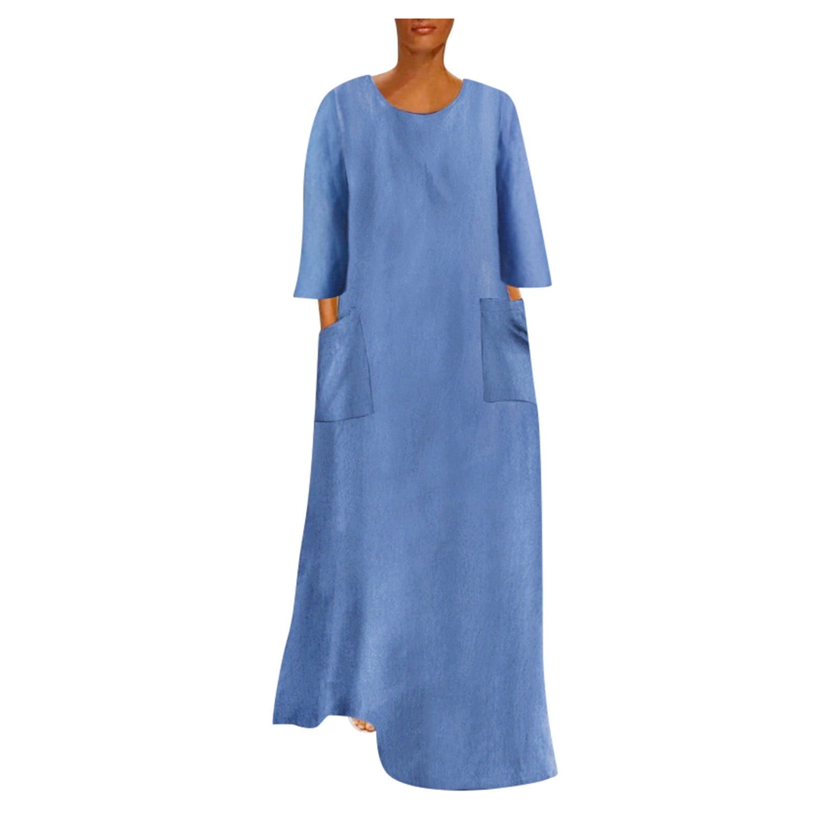 Buy Aviva Women's Denim Split Maxi Beach Dress at Ubuy Nigeria