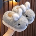 thumbnail image 5 of Otqutp Kids Cute Bunny Animals Slippers Warm Winter Furry Heeled Slipper Soft Comfortable Plush Indoor Non Slip House Shoes, 5 of 8