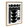 thumbnail image 2 of Kate and Laurel Abstract Modern Circular Pattern Block Print Framed Canvas Art Print, 18" x 24", by Statement Goods, 2 of 6