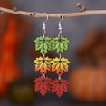thumbnail image 2 of Thanksgiving Earrings Unique Wooden Earrings Stylish Jewelry for Holiday Celebrations Present for and Family, 2 of 6