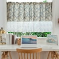 thumbnail image 6 of Vfedsrsge Floral Lace Tiered Window Valance, 59x24 Inch Multicolor Polyester Light Filtering Curtain for Kitchen Bathroom Cafe, Easy Care Pet Friendly Home Decor, 6 of 6