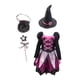 thumbnail image 2 of Disfraz de bruja de Halloween para niñas con sombrero, varita, bolso y vestido de princesa gatita. Sin Luz 120cm, 2 of 9