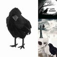 thumbnail image 3 of 1 Pcs Halloween Black Crows Feathered Crows Realistic Looking Ravens Large Handmade Black Crow for Halloween Decoration Party Supplies, 3 of 7