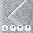 thumbnail image 4 of Superior Amelia Viscose Cotton Blend Medium Weight 6 Piece Towel Set, Denim Blue, 4 of 11