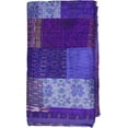 thumbnail image 3 of Trademoon Indian Handmade Cotton Kantha Quilt, Village Gudri , Bedspread , Blanket Size ( King 108" x 108" ), 3 of 5