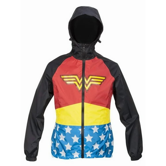 DC Comics Wonder Woman Zip Raincoat Hooded Jacket