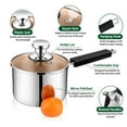thumbnail image 6 of Walchoice 2QT Saucepan with Lid, 2 Quart Tri-Ply Stainless Steel Sauce Pan with Pour Spout, Multipurpose Induction Pot with Heat-Proof Handle for Gas Electric Stove Top Camping, Dishwasher Safe, 6 of 7