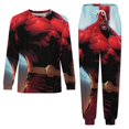 thumbnail image 3 of Scarlet Hero Men's Pajama Set Sleepwear Pjs Lightweight Long Sleeve Crewneck Shirts and Bottoms Soft Comfy Sleep Sets 2XL, 3 of 5