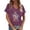 Purple, variant on XIAOCHA Women's V Neck Graphic T-Shirt For Casual Spring And Summer Everyday Wear