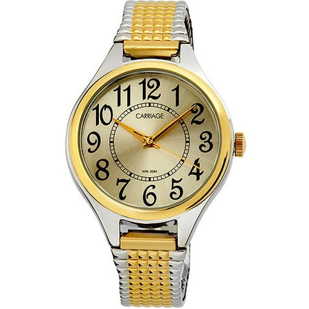 Carriage by Timex Women's Carolyn Watch, Two-Tone Stainless Steel Expansion Band