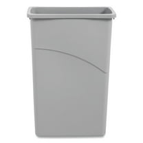 Boardwalk Slim Waste Container 23 gal Plastic Gray 1868188