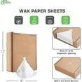 PACK] Deli Paper Dry Waxed 9x12 Grease Sandwich Liner, Microwave Safe