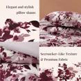 thumbnail image 5 of Amberspace Floral 7-piece Bed in a Bag Queen Comforter Set with Sheets,Purple Willow Leaf, 5 of 8