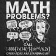 thumbnail image 2 of Mens Math Problems Hotline T Shirt Funny Student Teacher School Tee (Heather Black) - M, 2 of 3