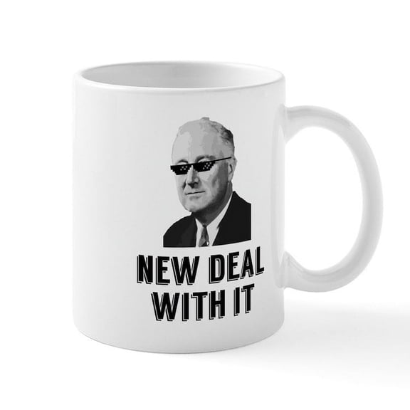 CafePress - New Deal With It Mugs - 11 oz Ceramic Mug - Novelty Coffee Tea Cup