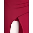 thumbnail image 6 of iiniim Women Dance Long Skirt Ankle Length Side Split Ruched Skirt with Built-in Shorts for Performance Competition C Burgundy M, 6 of 7