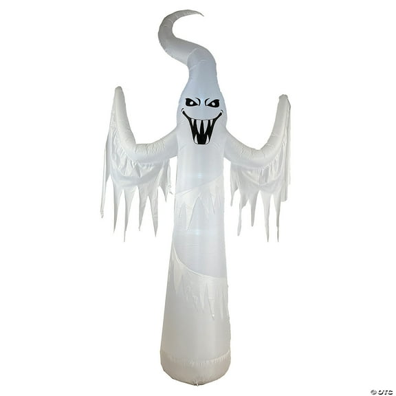 A Holiday Company Inflatable Sinister Ghost LED Lighted Yard Halloween Decoration - 12 ft