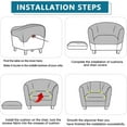 thumbnail image 4 of LINLIN Club Chair Slipcover, tub chair covers 2 piece, Universal Spandex Pattern Armchair Sofa Cover Cover Couch Slipcover for Living Room Club Bar Counter, 4 of 7