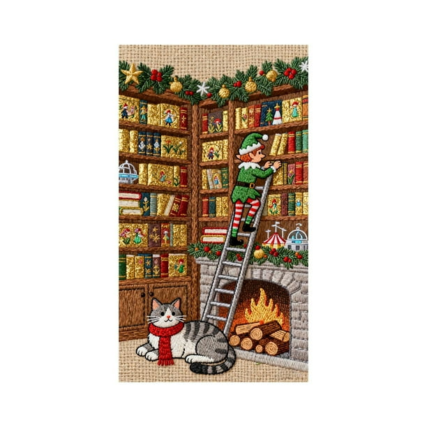 Decoraciones de Navidad Cortina de Puerta de Navidad de Estilo Bordado 3D de 35 X 72 Pulgadas, Decoración de Puerta de Navidad, Decoraciones de Puerta Y Pared Del Día de Navidad para Decoraciones de F