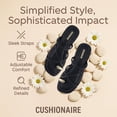 thumbnail image 4 of Cushionaire Venue Women’s Strappy Toe-Loop Slide Sandals with Gold-Tone Accent & Memory Foam Comfort | Minimalist Summer Sandals for Women with Wide Widths Available, 4 of 13