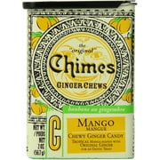 Chimes All Natural Ginger Chews, Mango 2 oz - (Pack of 2)