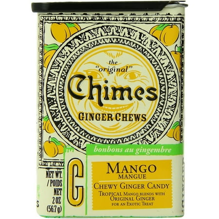 Chimes All Natural Ginger Chews, Mango 2 oz