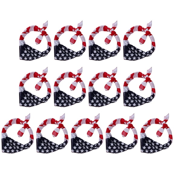 OULII 13-Piece Patriotic Headwrap Set, Assorted Colors, Washable Fashion Headbands for Decoration and Everyday Wear