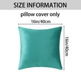 thumbnail image 5 of Unique Bargains Velvet Modern Zipper Cushion Decorative Throw Pillow Covers (2 Count) Light Blue 16" x 16", 5 of 6