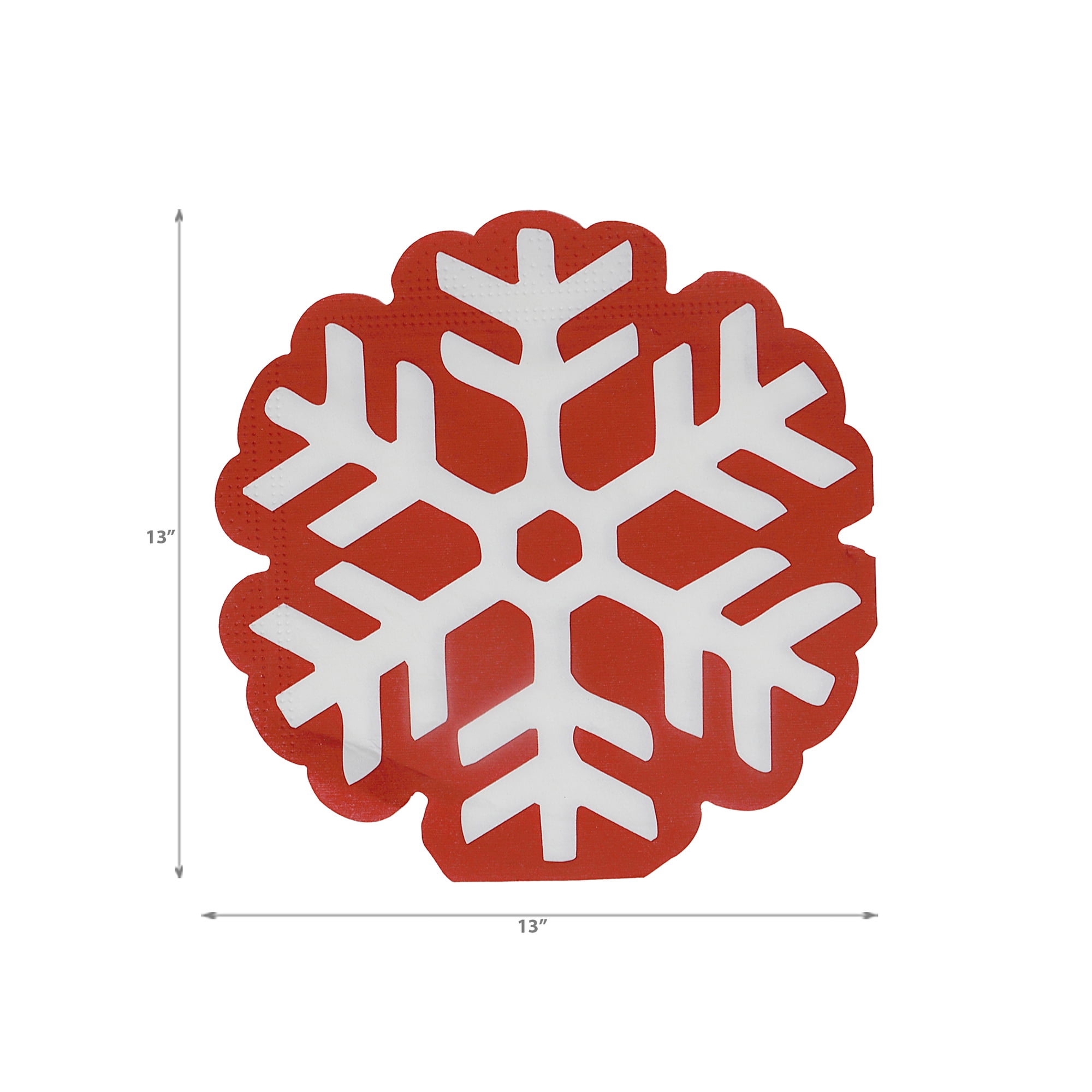12 Pack 3 Ply Shaped Napkin (Snowflake) - Set of 6