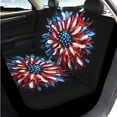 thumbnail image 3 of Uorisanigo American Flag Flower Car Seat Covers Set 14 Pcs with Cars Console Cover Seat Belt Cover Auto Headrest Cover and Steering Wheel Cover Cars Water Cup Coaster Anti-slip Fit Car SUV, 3 of 6