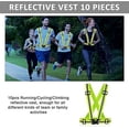 thumbnail image 3 of Chaleco de seguridad con correa reflectante, equipo para correr reflectante ajustable de alta visibilidad para mujeres, hombres, noche, verde, barras horizontales, 3 of 5
