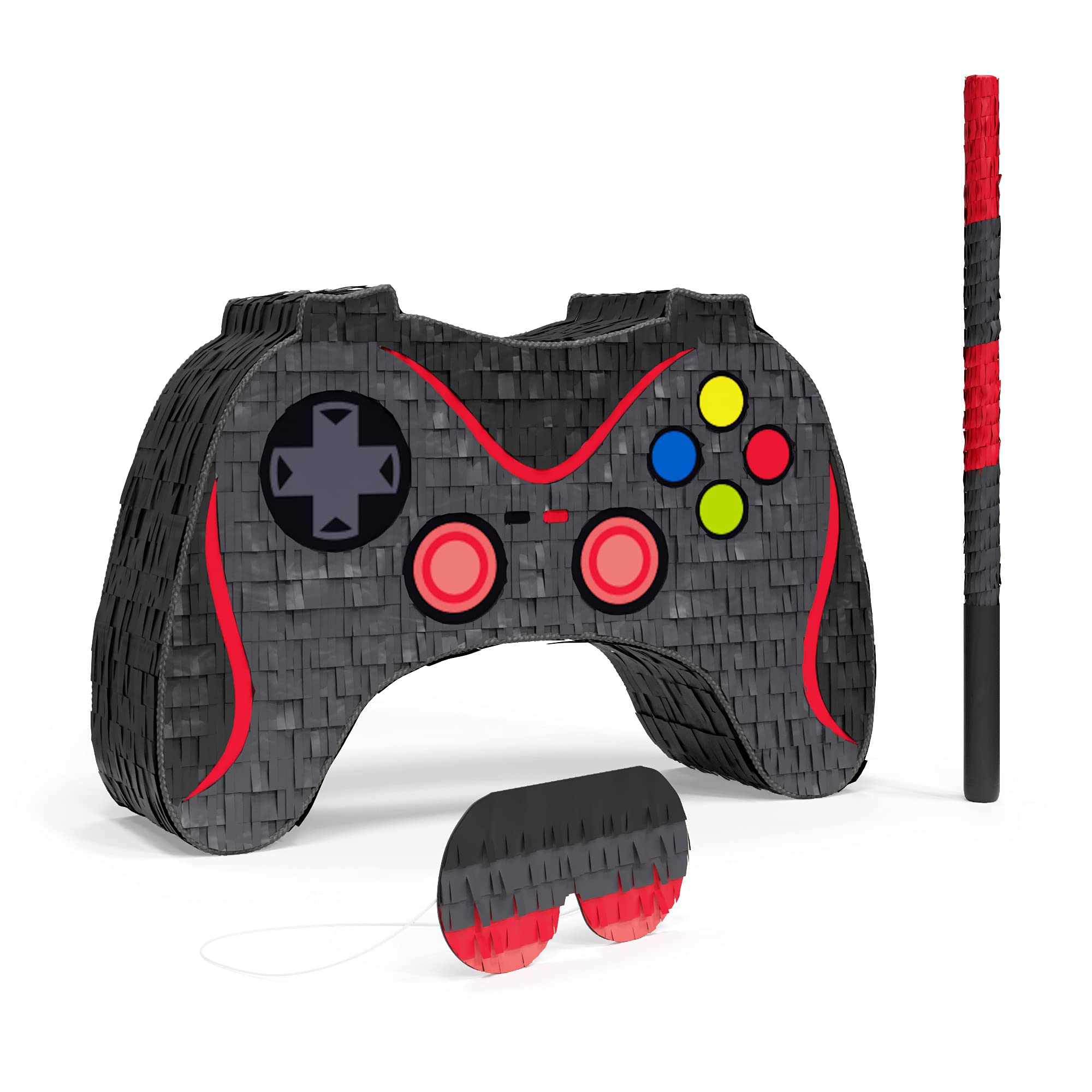 Game Controller Pinata Bundle with a Blindfold and Bat ― Hand Made