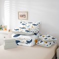 thumbnail image 6 of jejeloiu Cartoon Whale Starfish Bedding Comforter Set 7-Piece,Nautical Sailboat King Bedding Sets,Ocean Theme Bed Sheets For Child,Lightweight Room Decor Reversible, 6 of 8