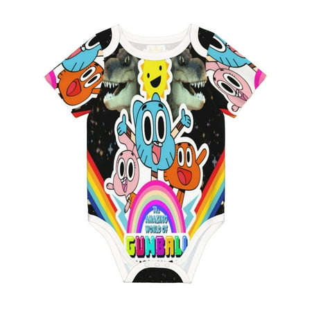 

Amazing World of Gumball Jumpsuit Newborn Baby Bodysuit Infant Outfit 0-24Months Kids Short Clothes