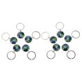 thumbnail image 6 of DRAFIDEEP 10Pcs Traveler Souvenir Keychain Modern Zinc Alloy Ornament for Holiday, 6 of 8