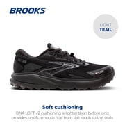 Brooks Women’s Divide 5 GTX Waterproof Trail Running Shoe - Black/Alloy/Primer Grey - 6 Medium